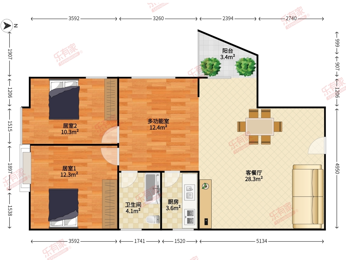 福星花园大厦户型图