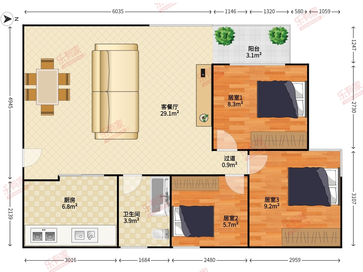 云海天城世家户型图