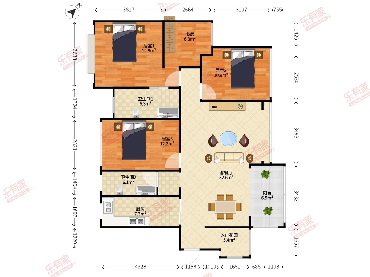 绿景公馆1866南区户型图