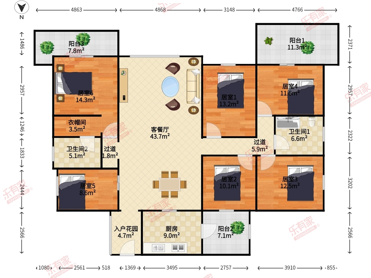 龙岸花园户型图