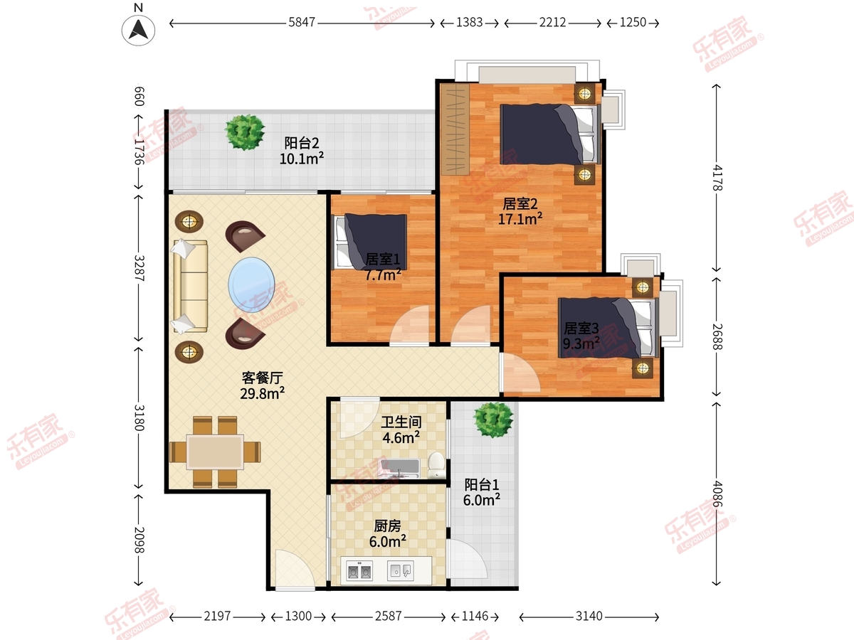 雅居乐锦城花间集户型图