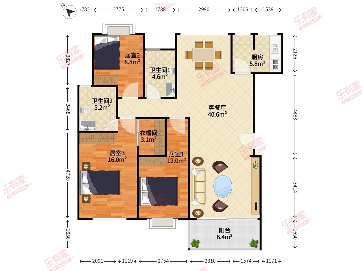 依山居户型图