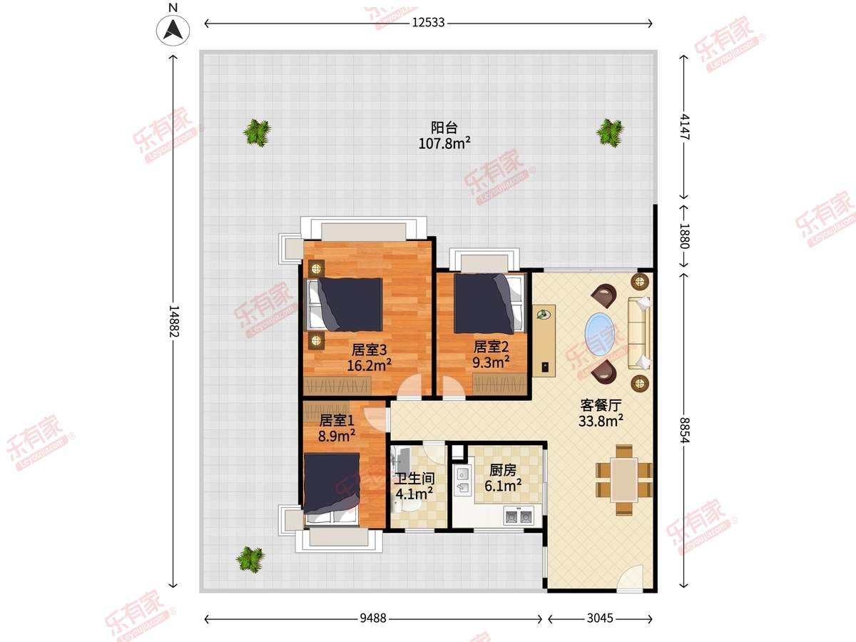 雅居乐铂爵山户型图