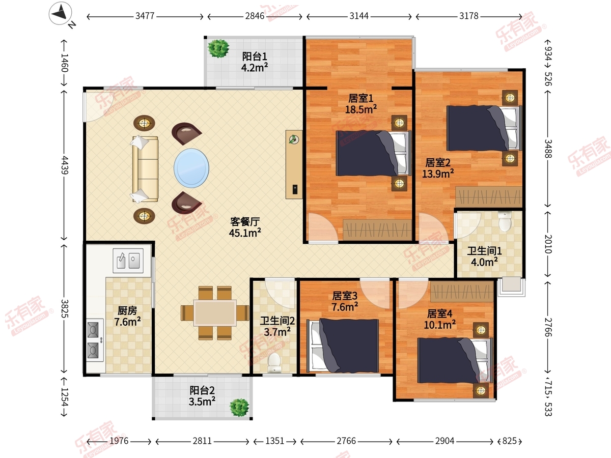 新地中央花园户型图