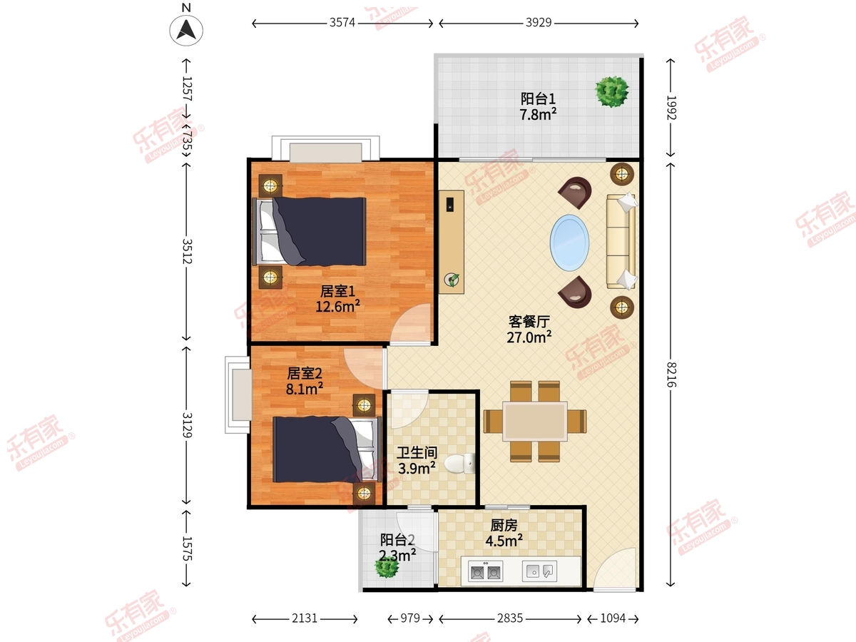 新锦安雅园三期户型图