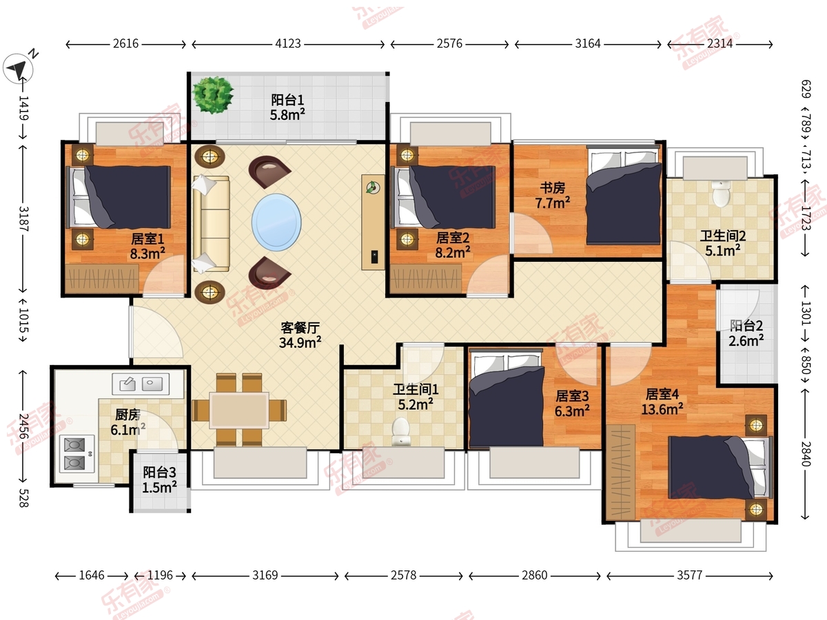 天汇时代花园二期户型图