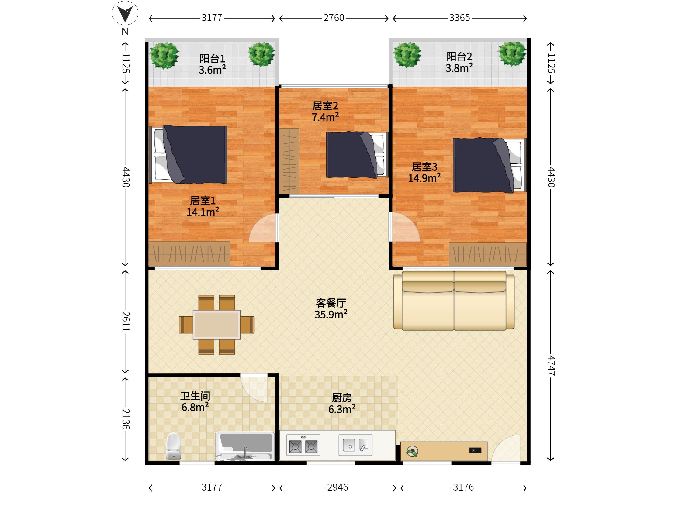 核电花园（西区）户型图