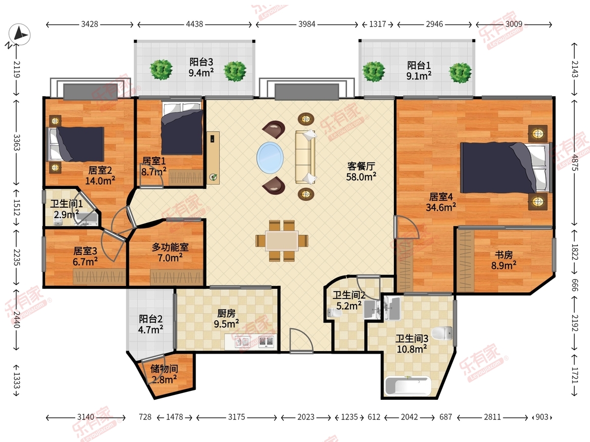 翠海花园二期户型图