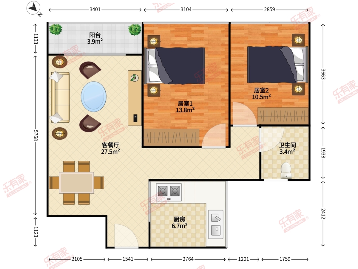 新地中央花园户型图