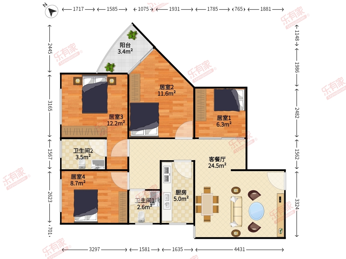长安花园户型图