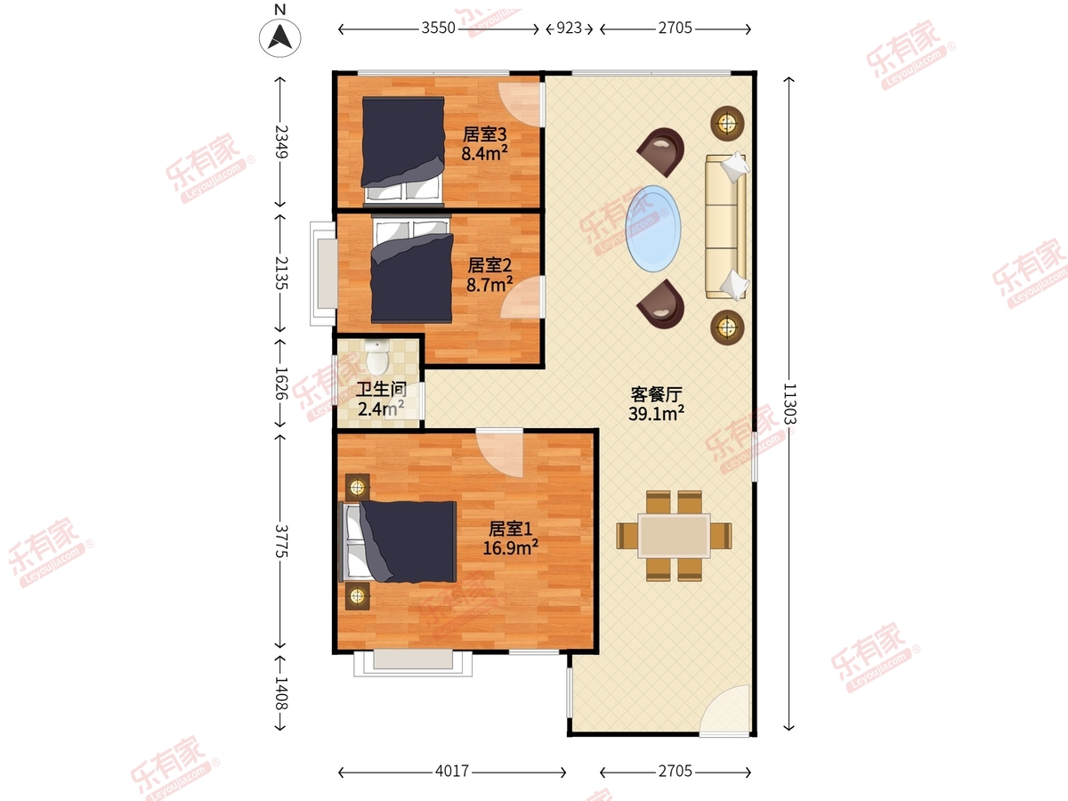 都市阳光名苑户型图