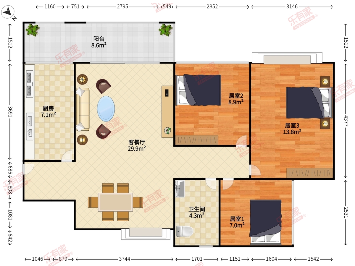 大族河山一期户型图