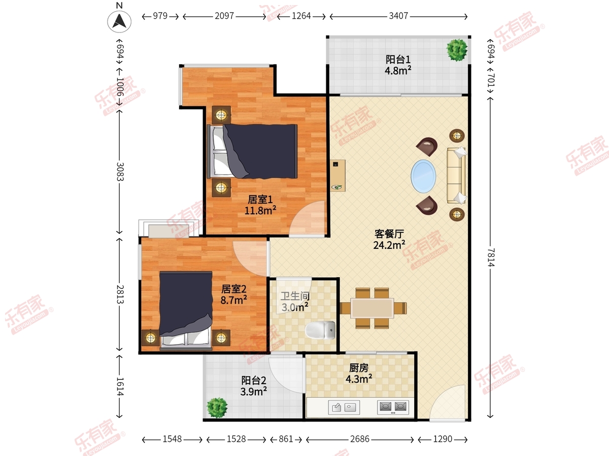 信义假日名城七期（景和园）户型图