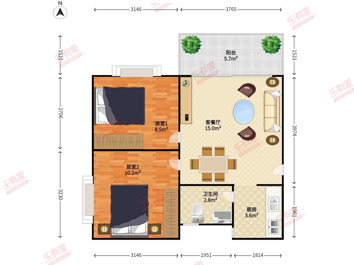 金怡苑B区户型图