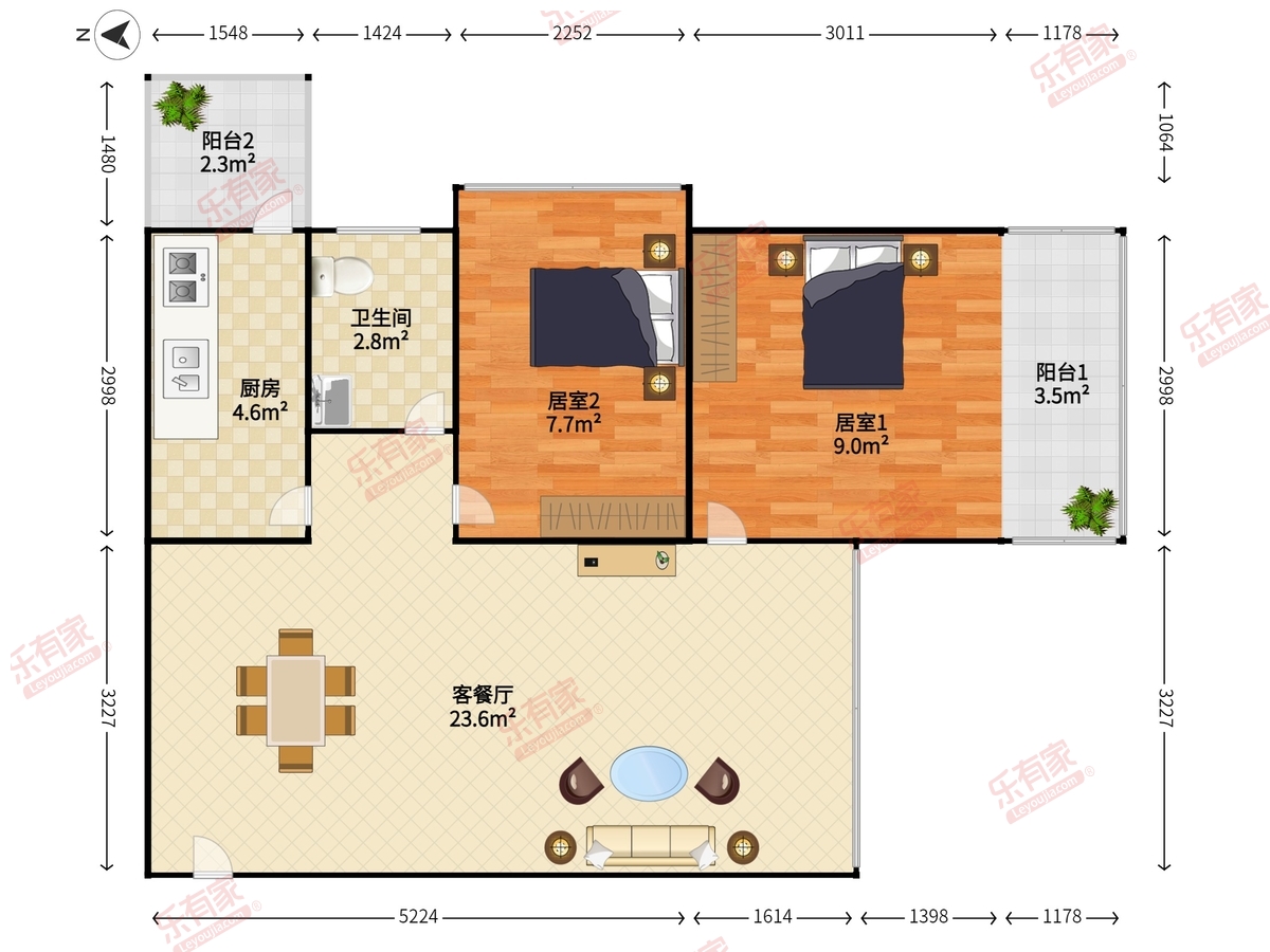 天越翔园户型图