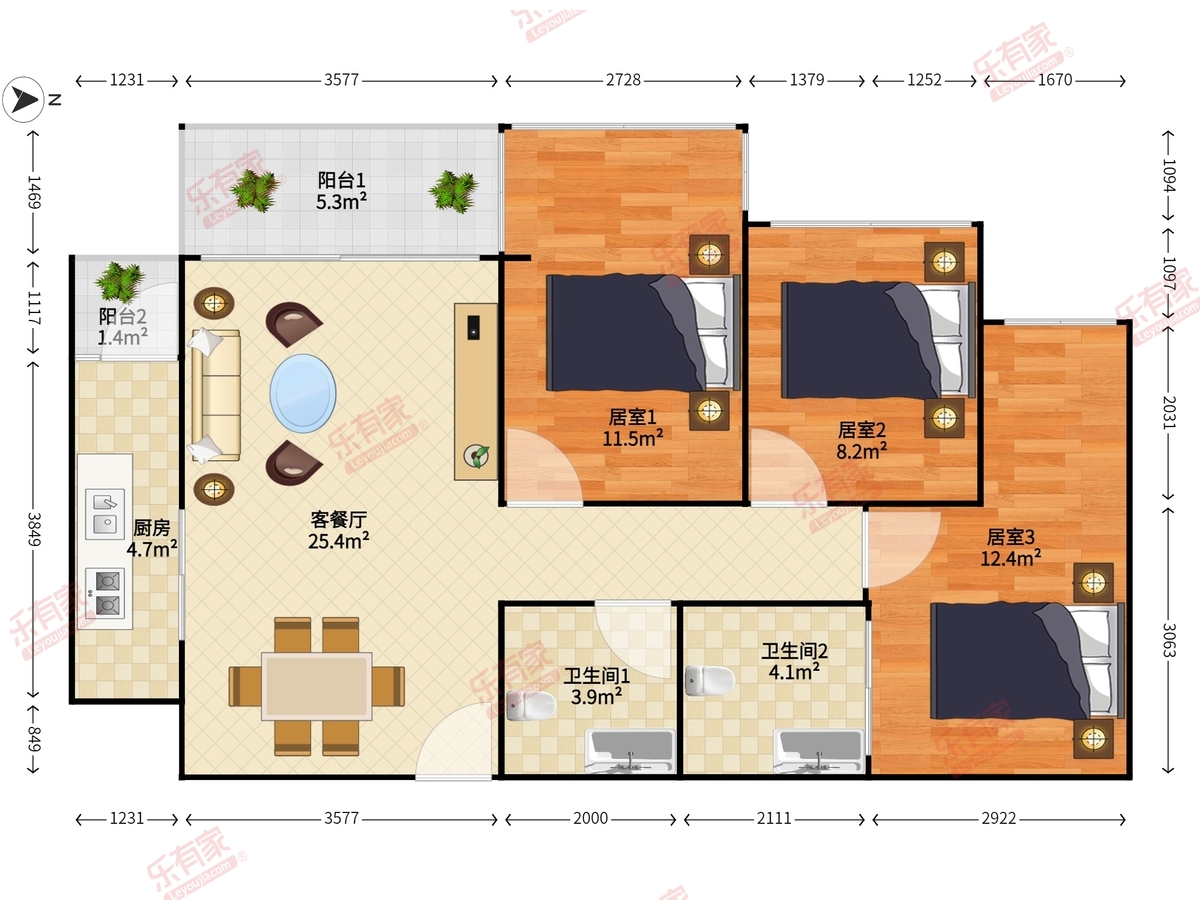 莱蒙水榭春天五期户型图