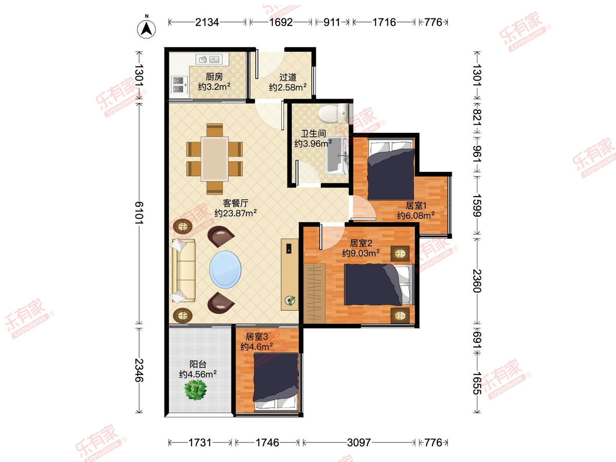 横岗花半里雅筑户型图