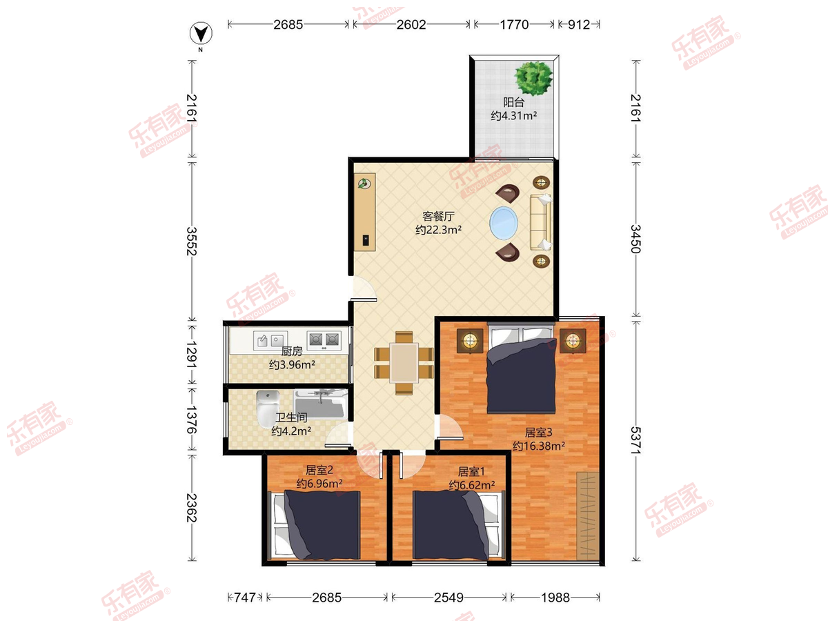雷公岭住宅楼户型图