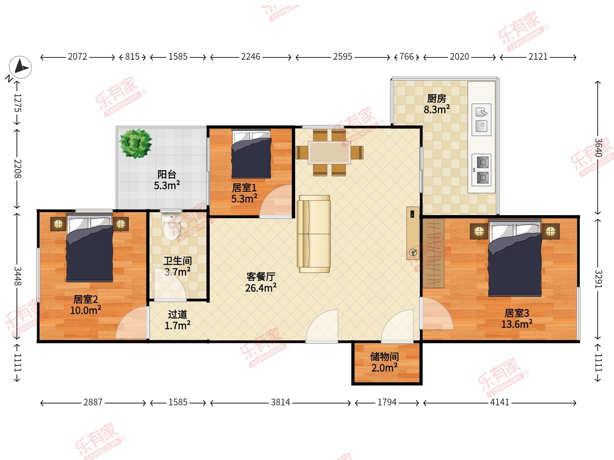 新安湖花园一期户型图