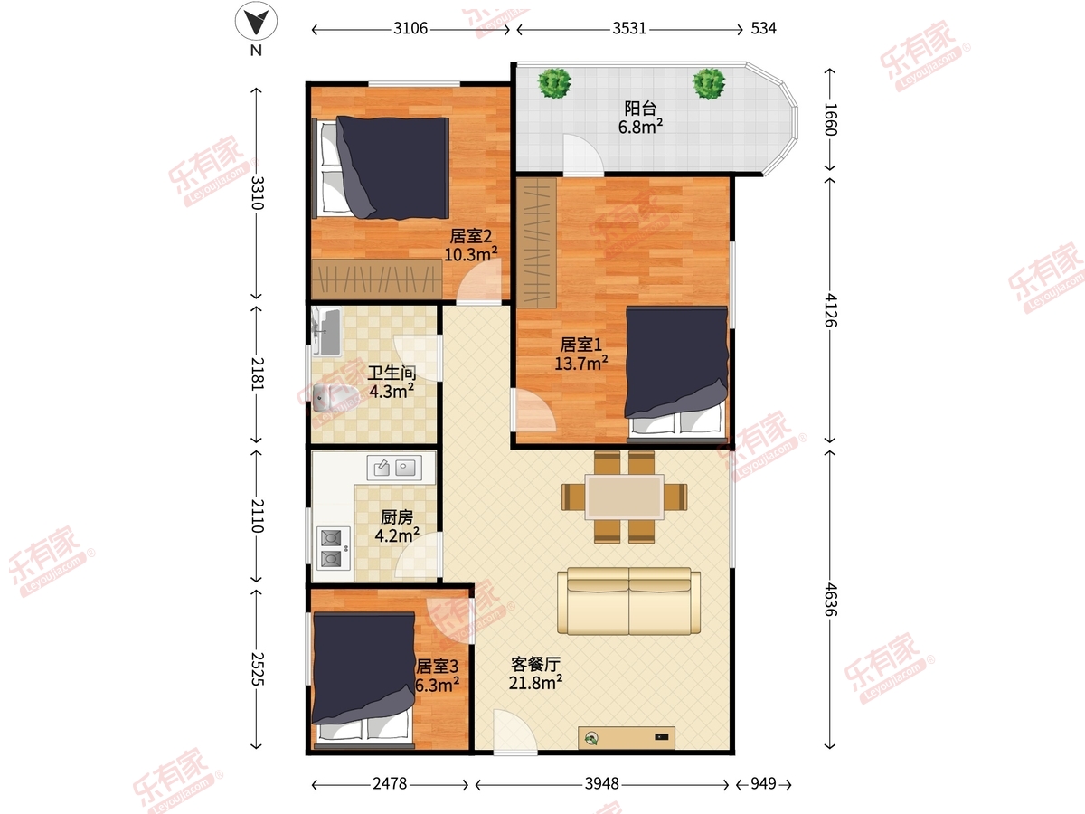 龙珠花园一期户型图