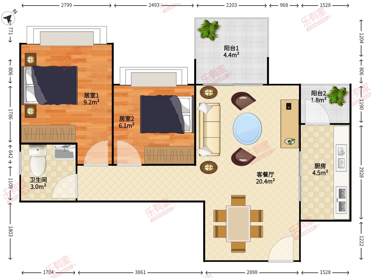 皇庭世茂裕玺户型图