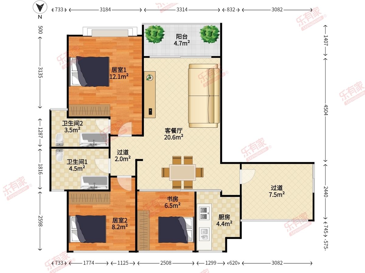 联建君钰府户型图