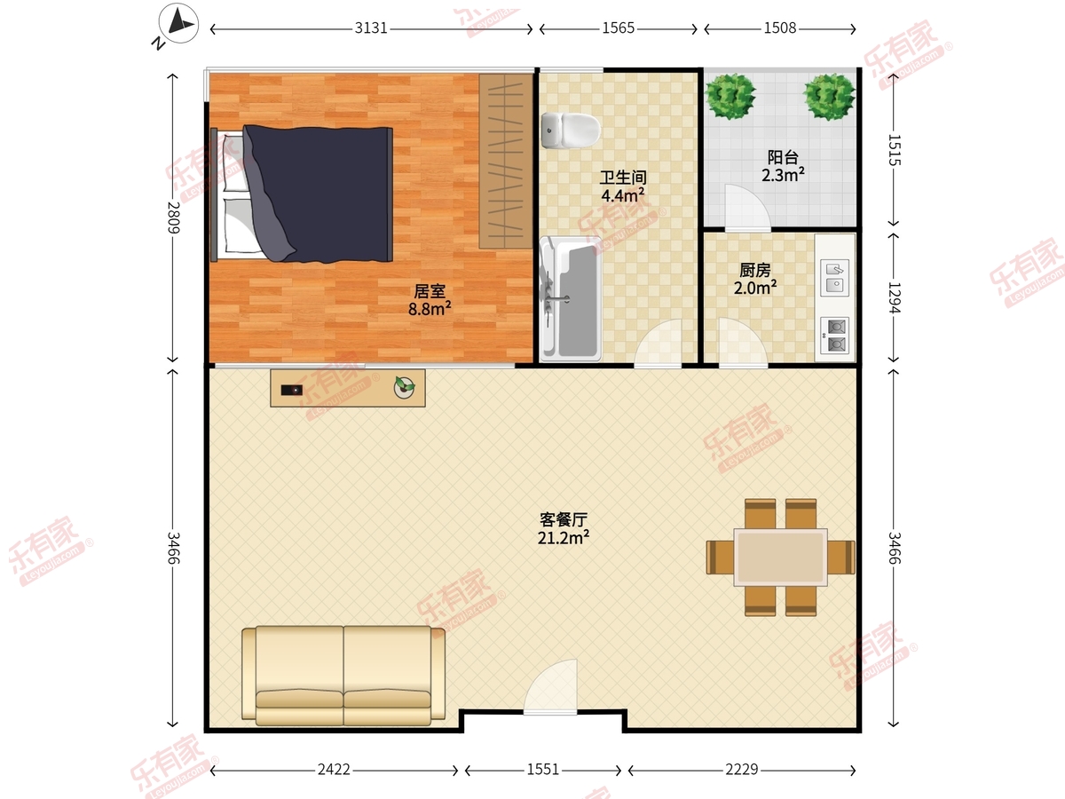城市主场公寓户型图