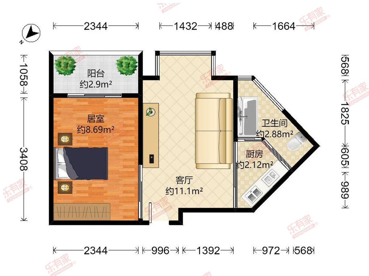 桐林城市广场户型图