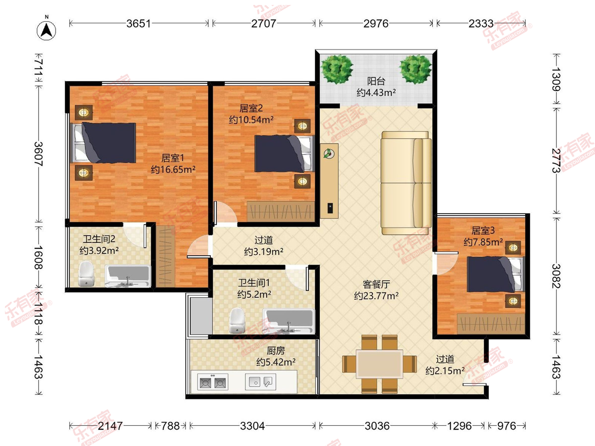 海纳公馆户型图