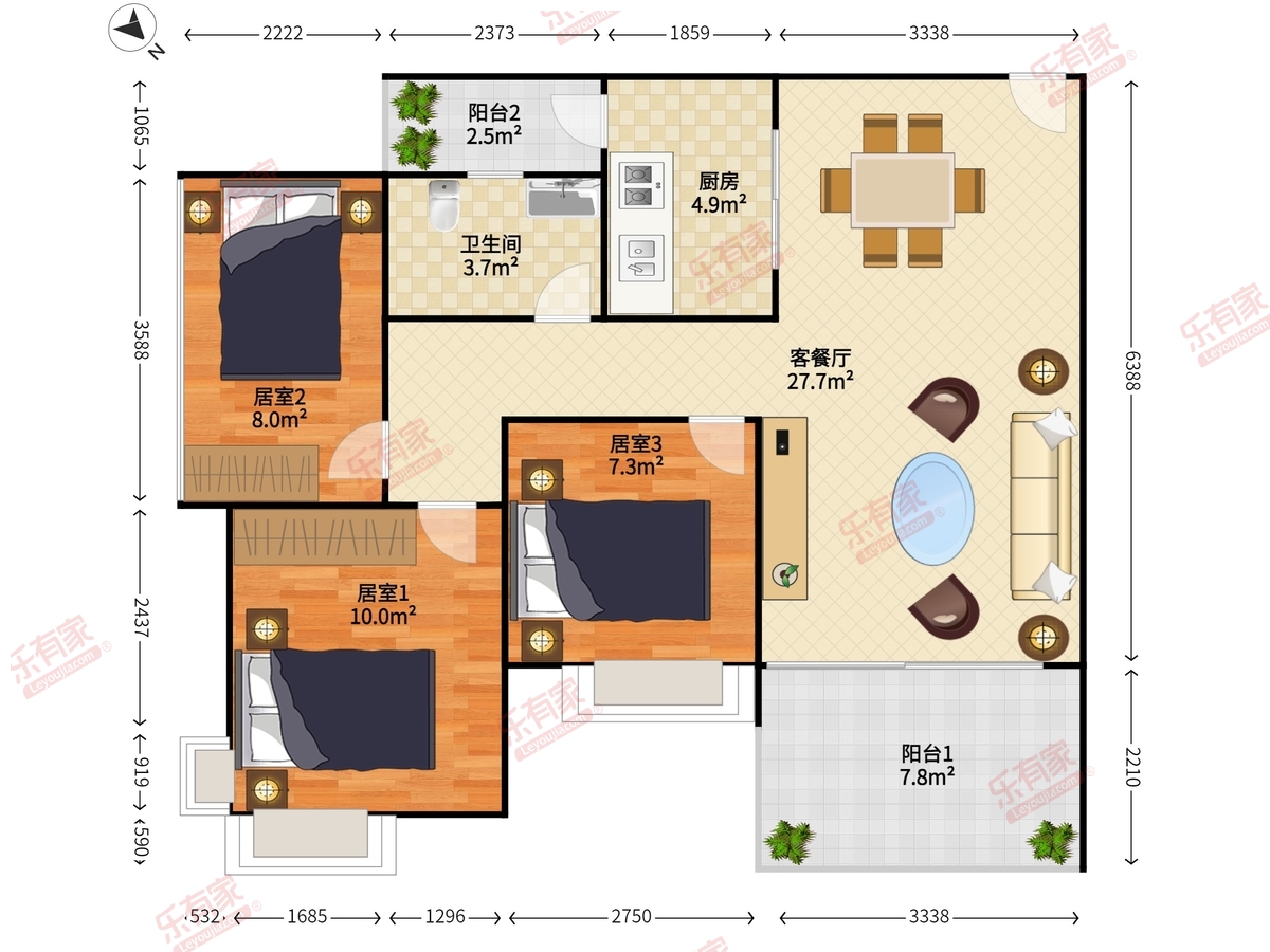 信义荔山公馆8号馆户型图