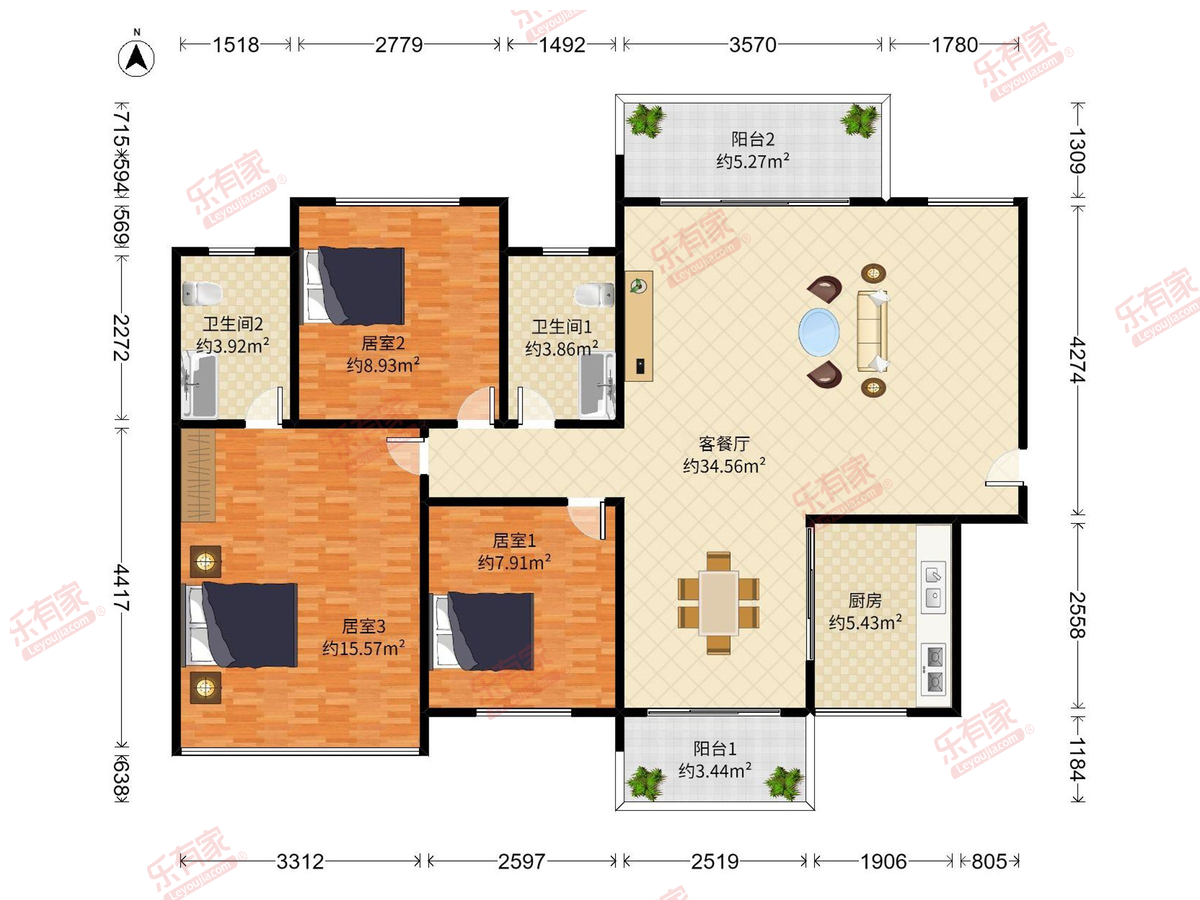 富沙湾花园户型图