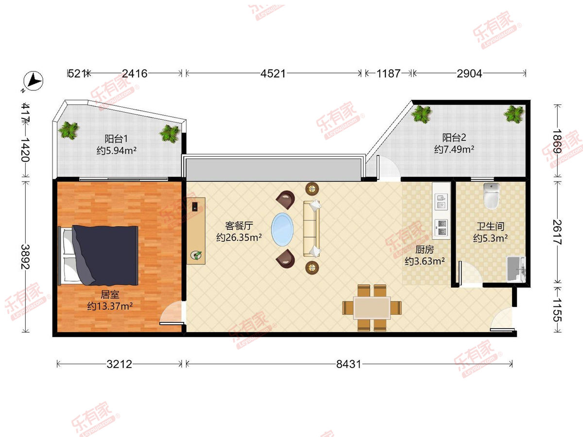 雅居乐悦景园户型图