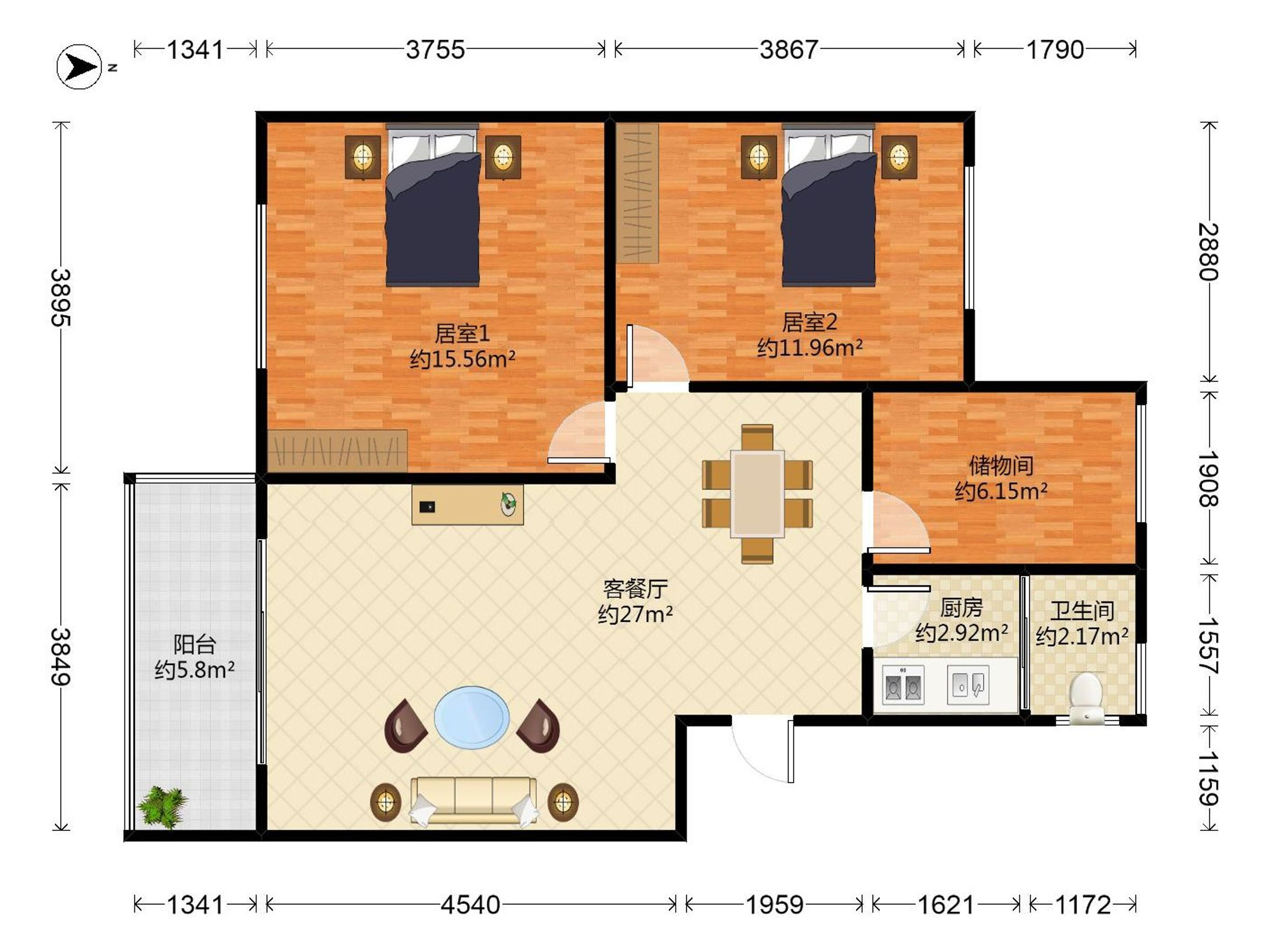 聚宝12号楼户型图