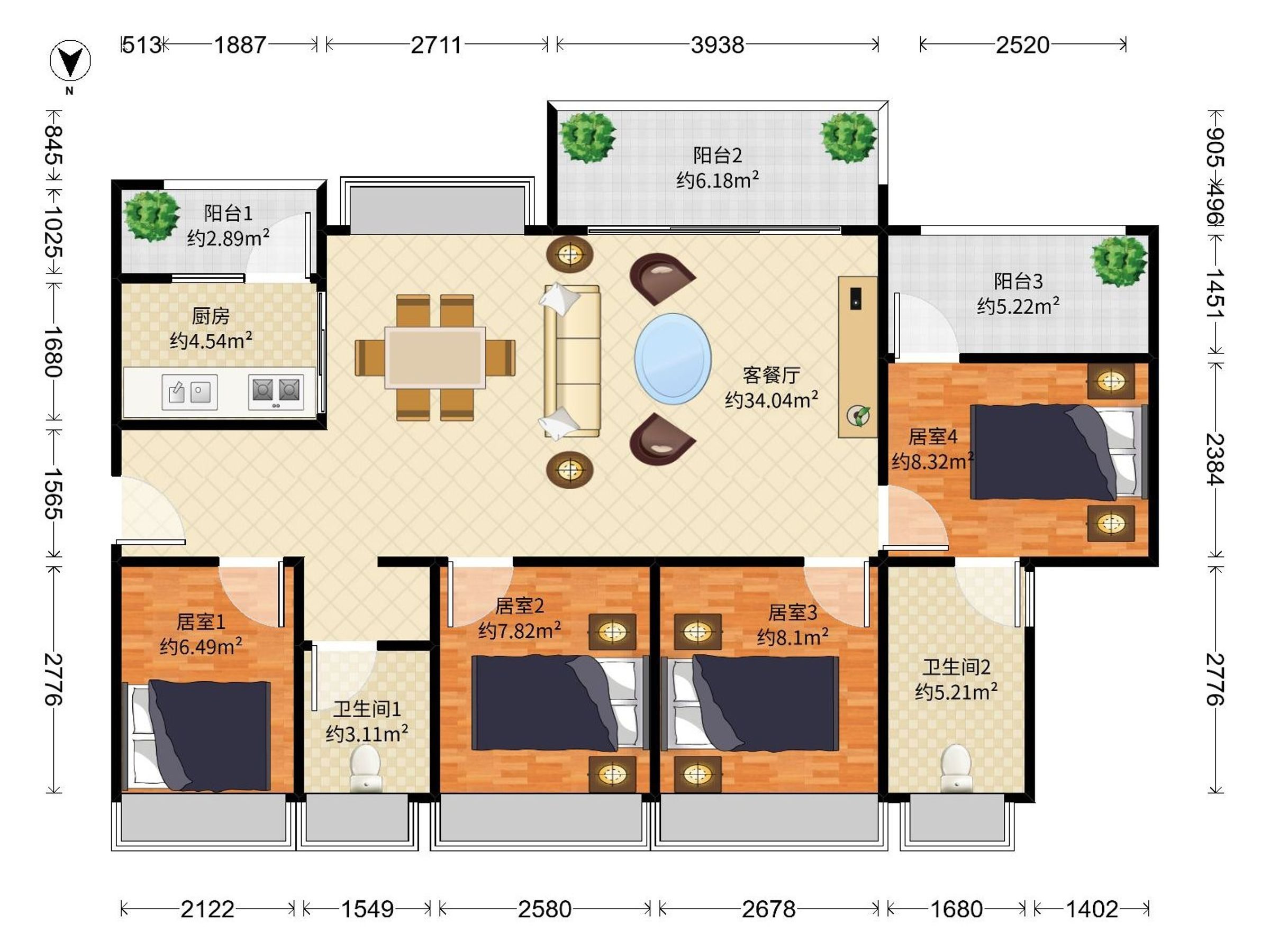 恒壹四季华府户型图