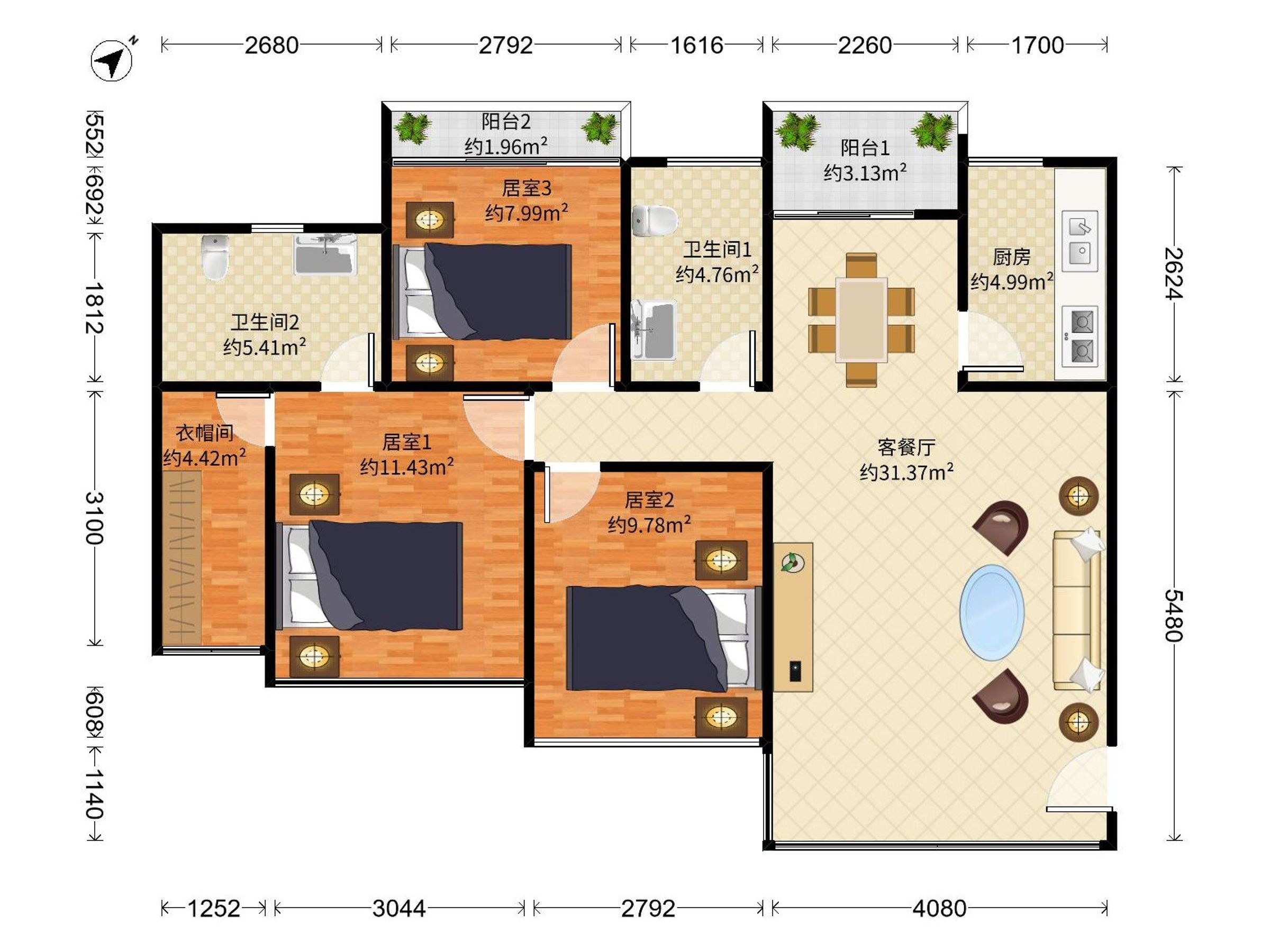 中森双子座公馆户型图