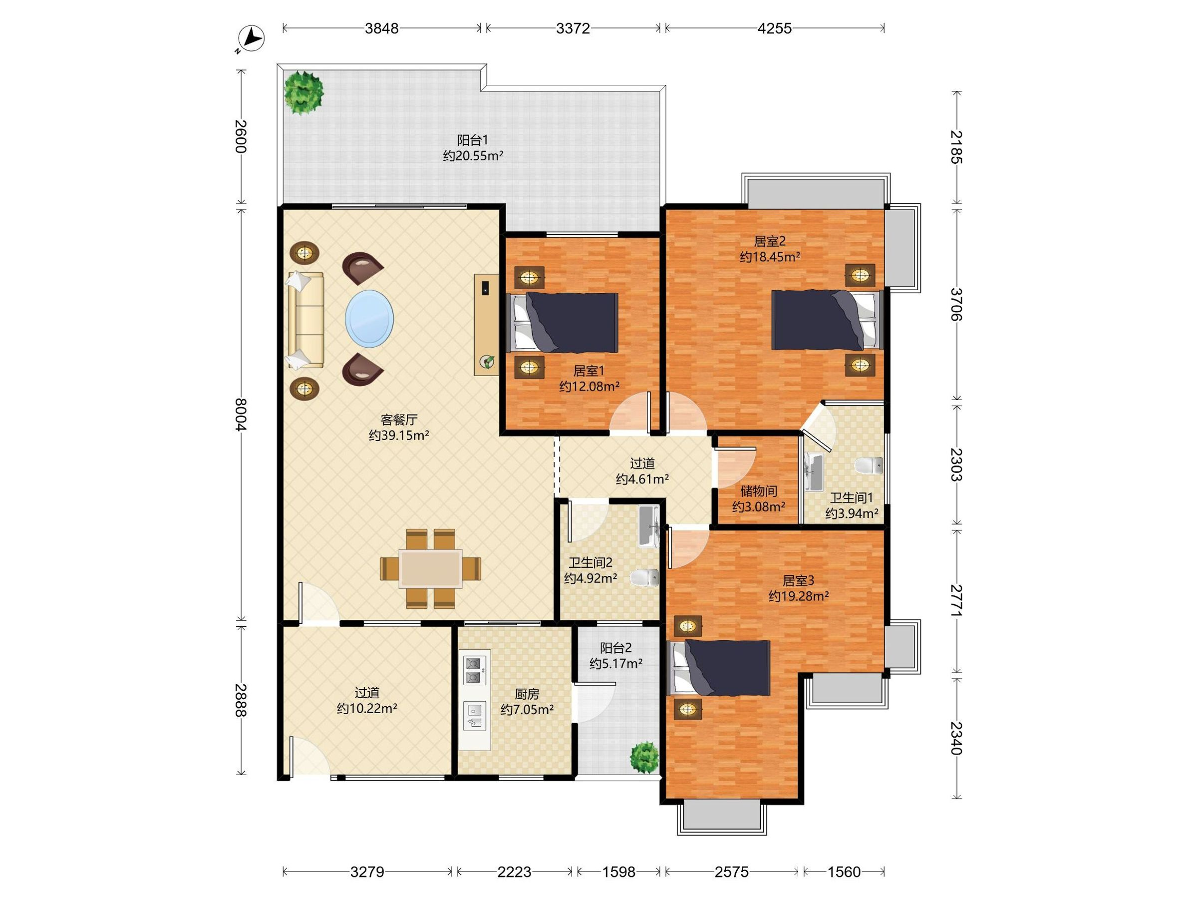 半山海景兰溪谷一期 4房2厅2卫 147.46㎡