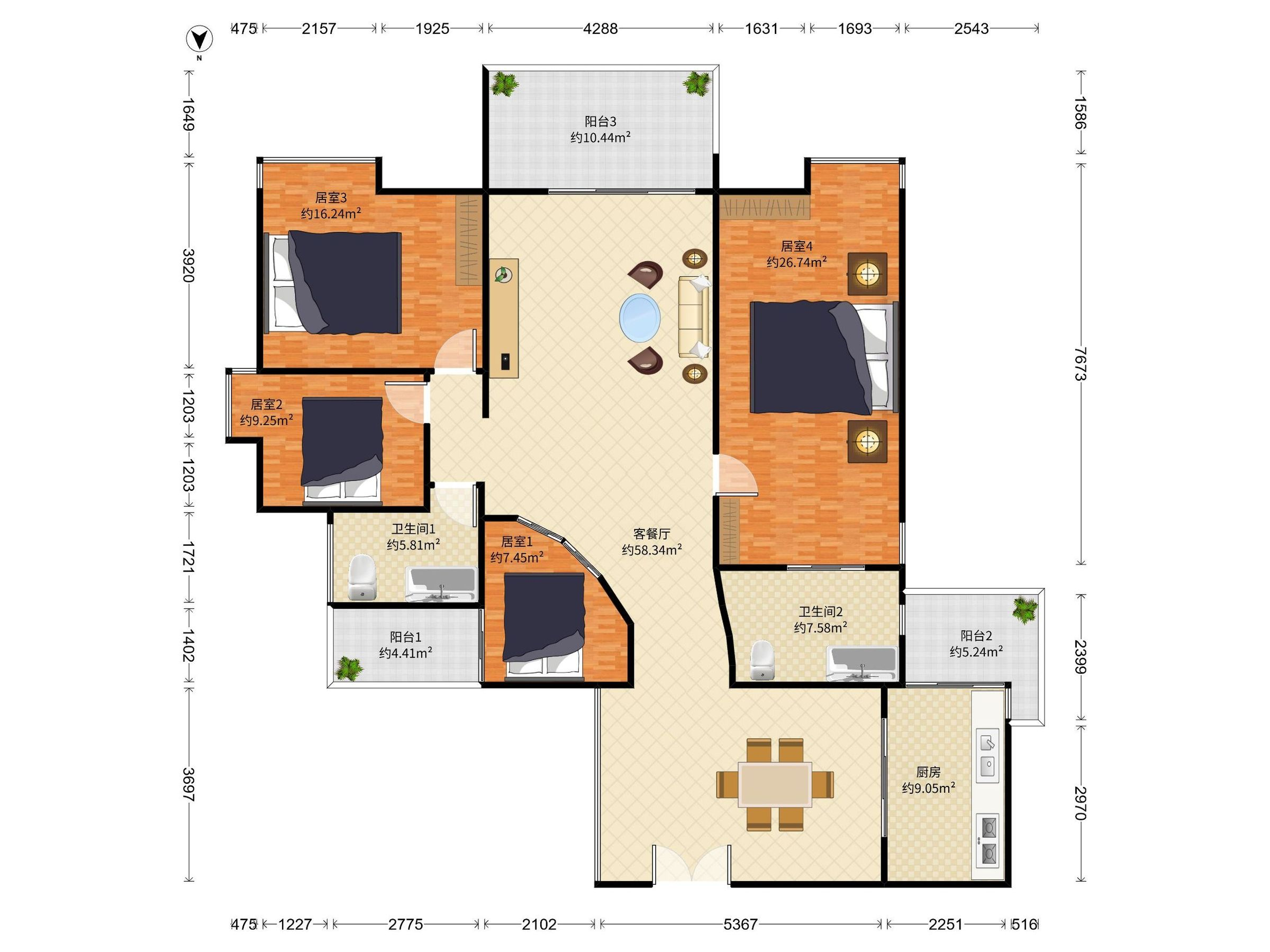 富通城五期，朝南采光佳，带地面花园，人车分流，低于均价，业主诚心出售，随时看房！