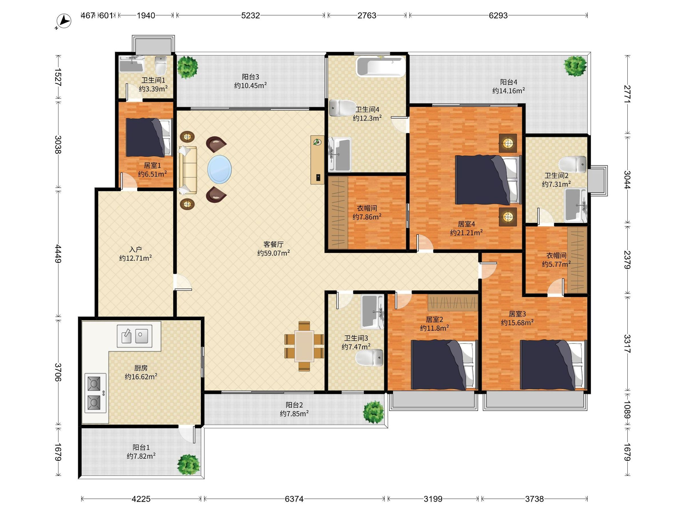 新出双玺4房笋盘，更多笋盘欢迎咨询我