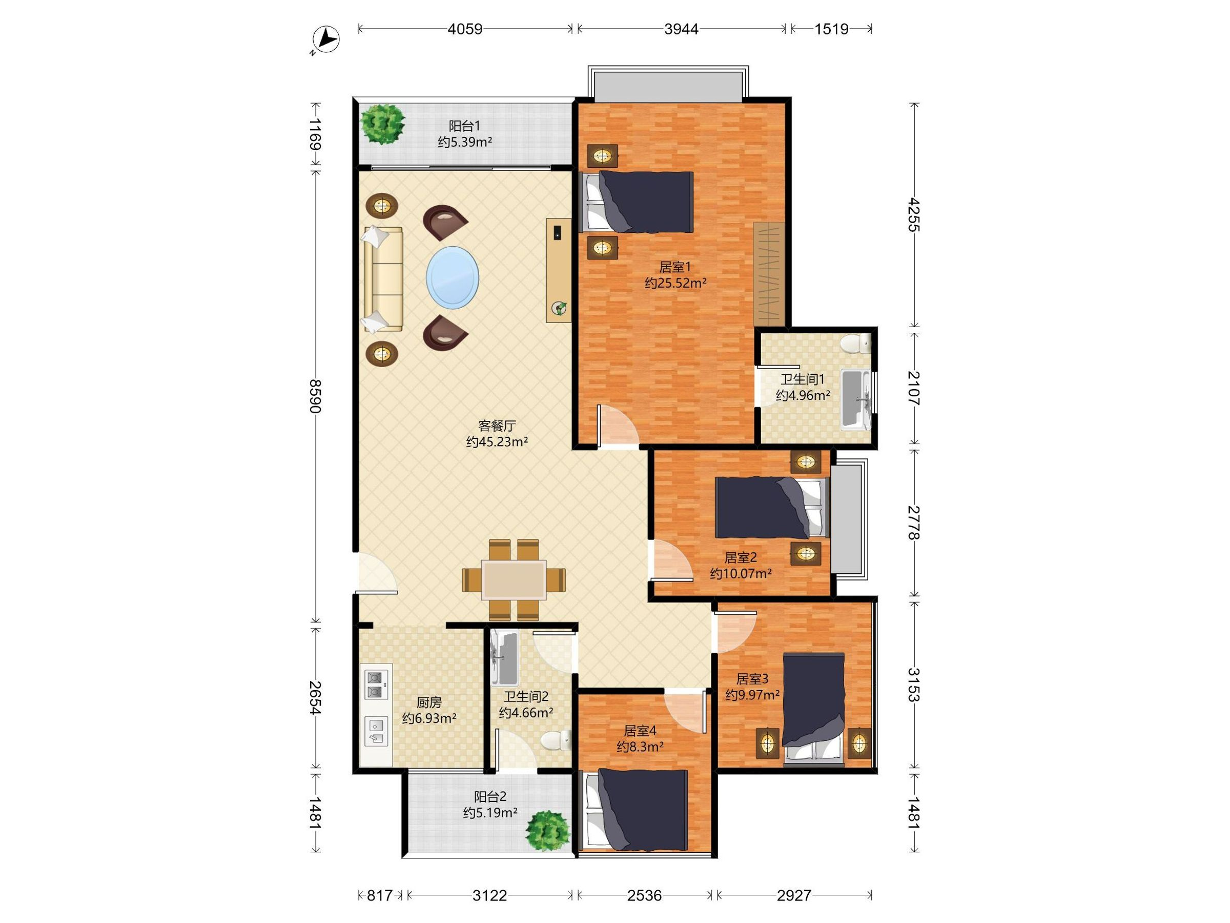 2020次新海景四房，全屋精装看房方便
