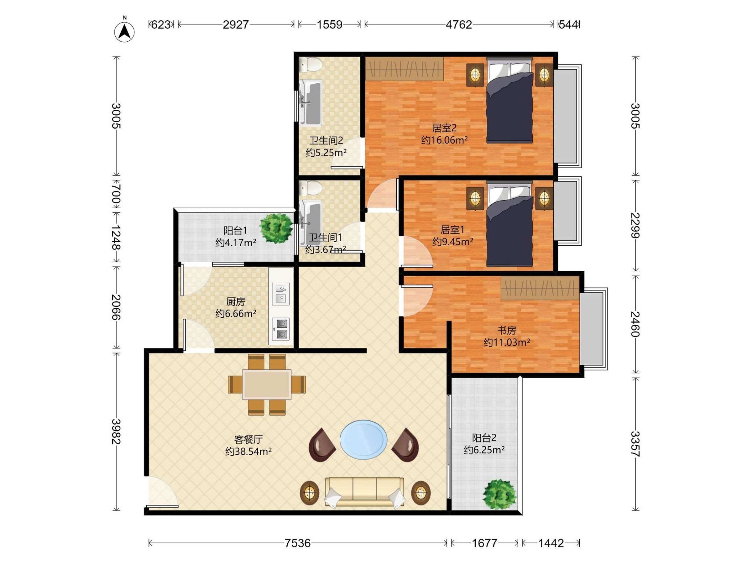 美荔园中楼层，厅出阳台，带地面花园，业主诚心出售，价格低于小区均价，机会难得！