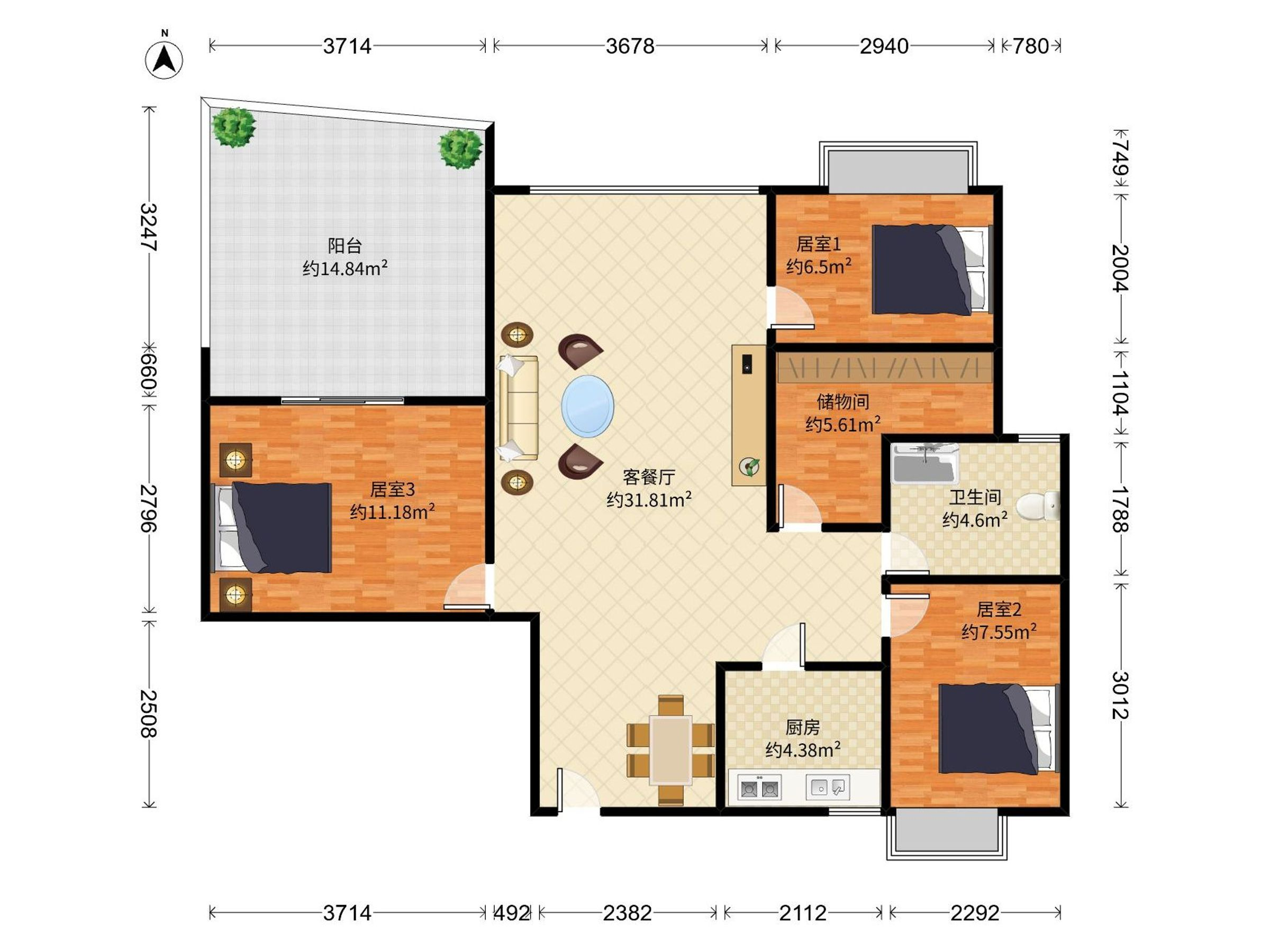 地铁口，纯住宅，深高旁，价格优惠，有大露台