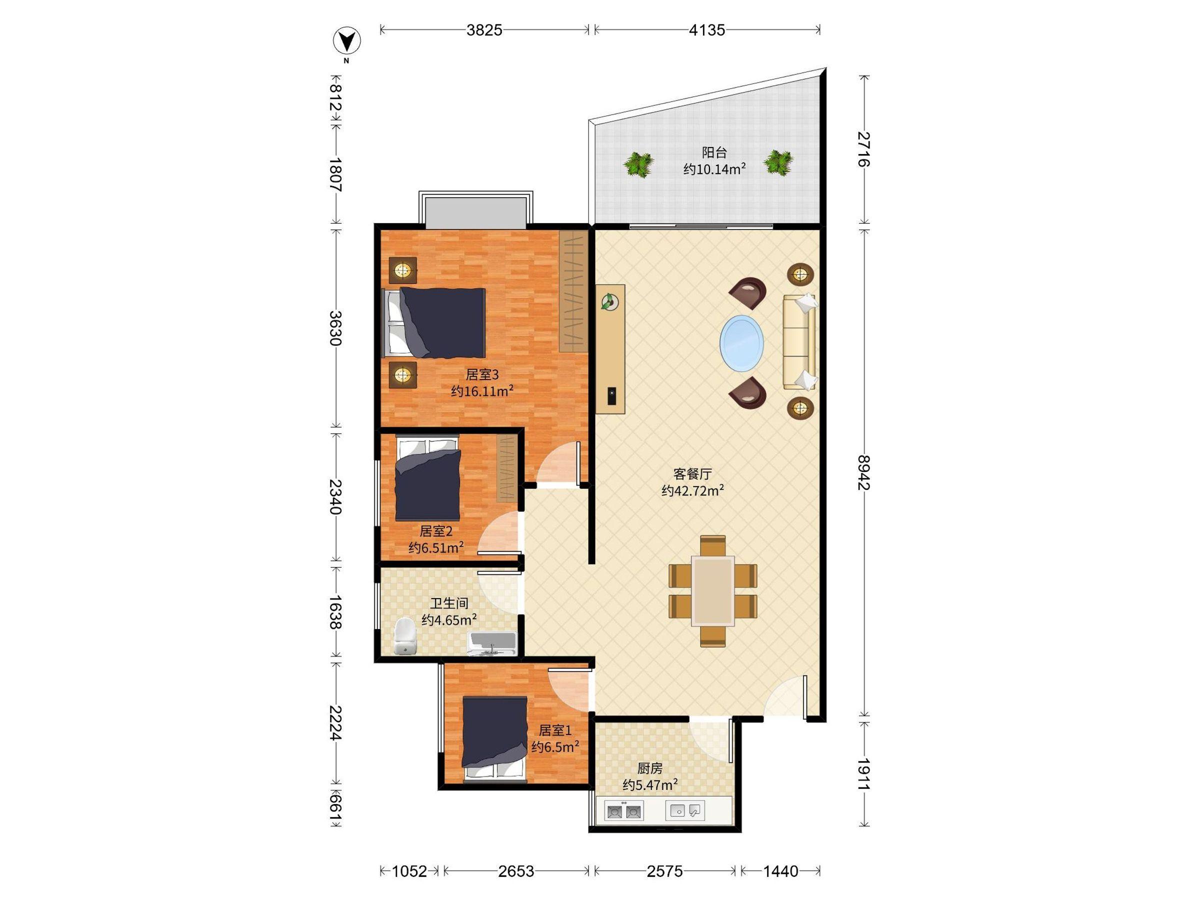锦绣东方，朝南看花园，小区楼W栋！