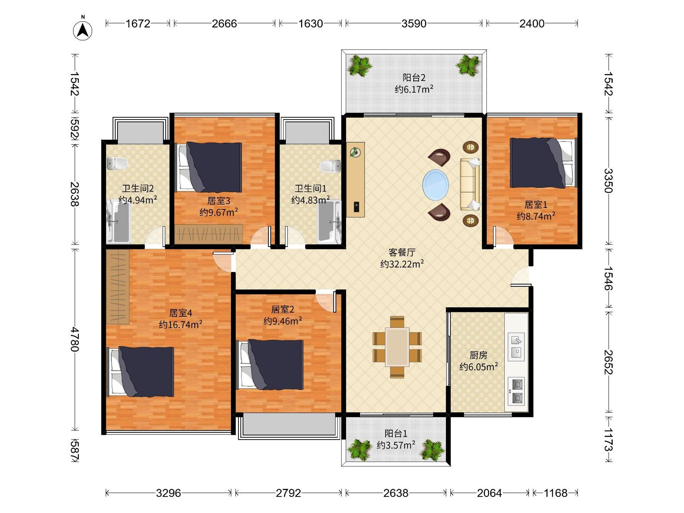 沙溪次新小区精装南北对流4房业主急售