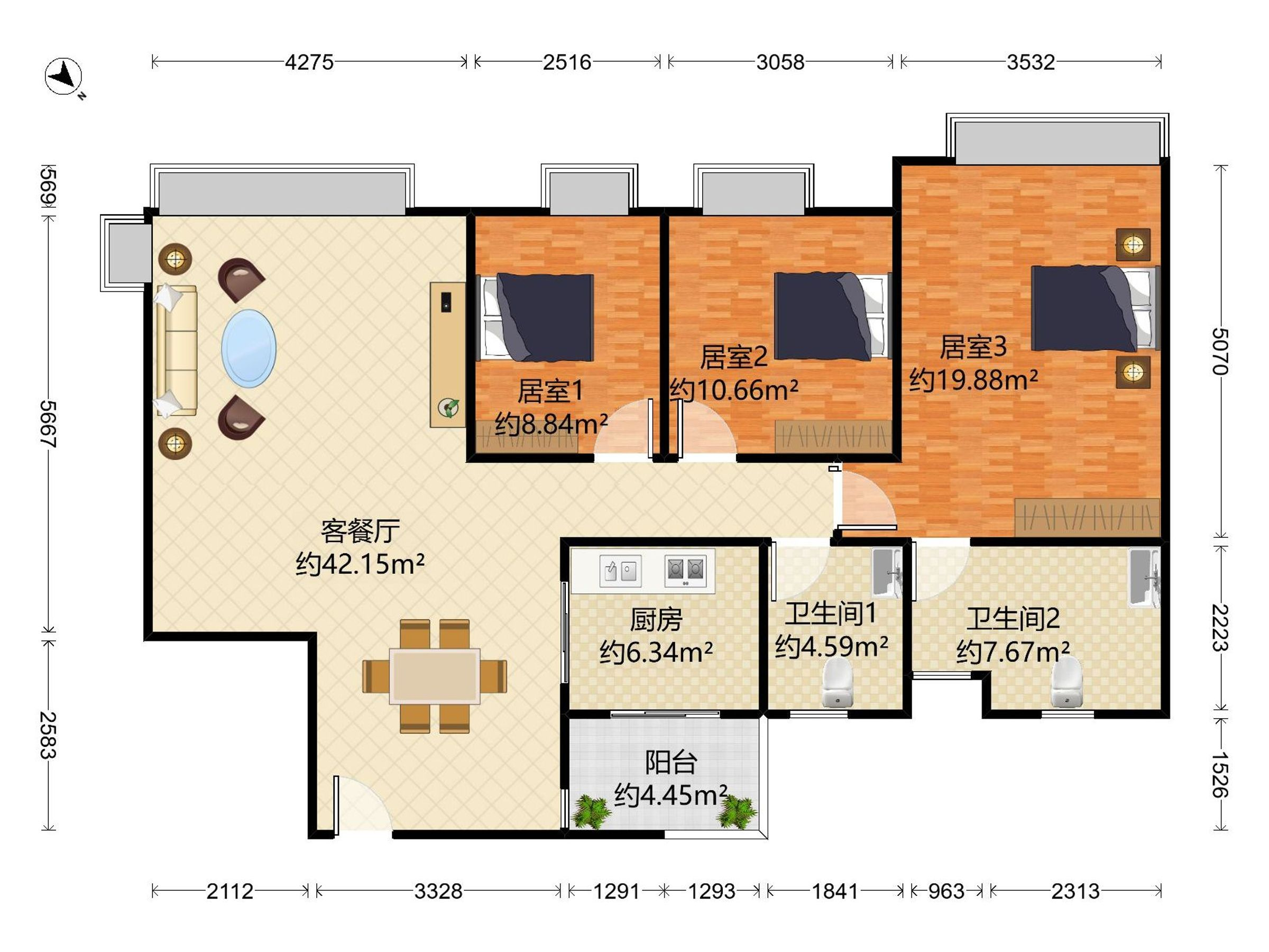 新亚洲花园户型图