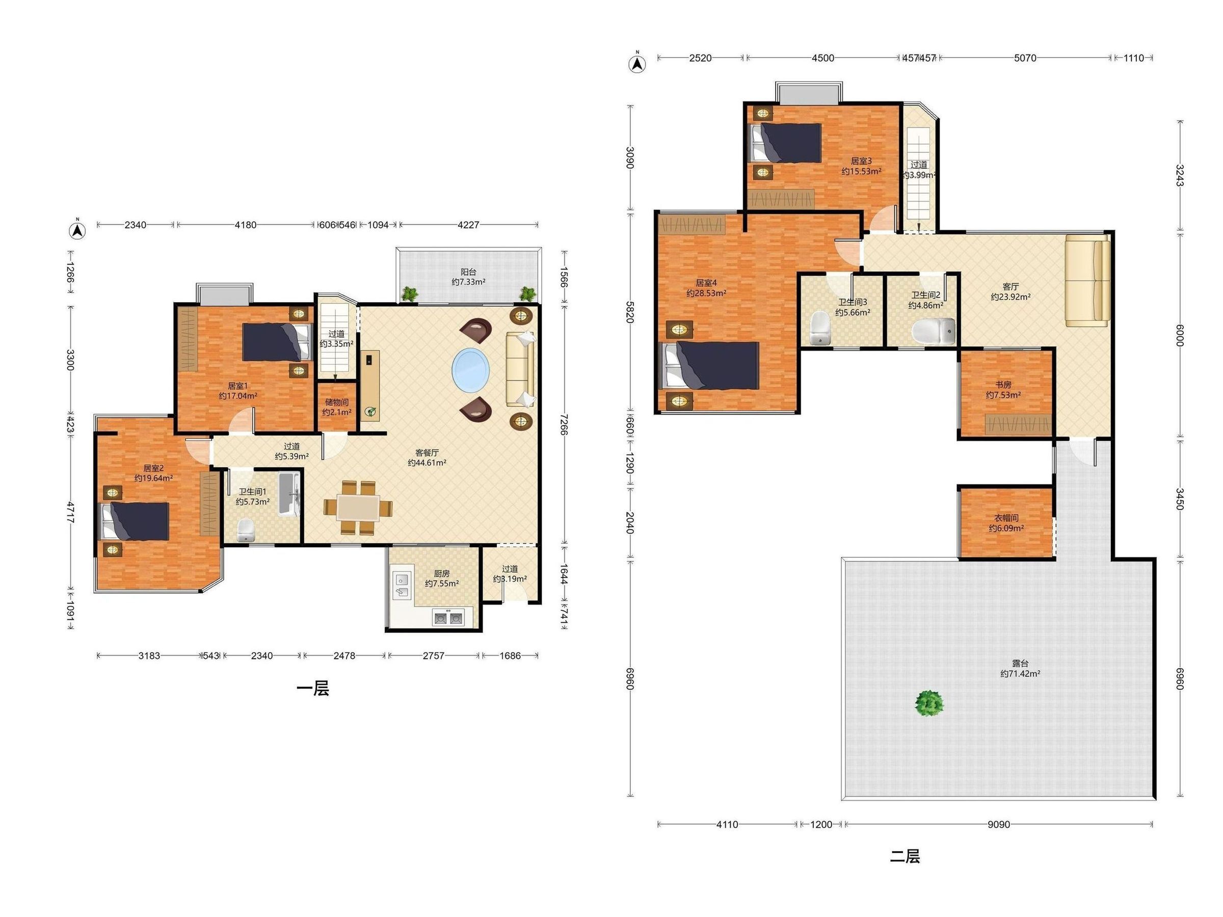 麒麟花园顶楼复式，有个大露台，住家很舒适温馨