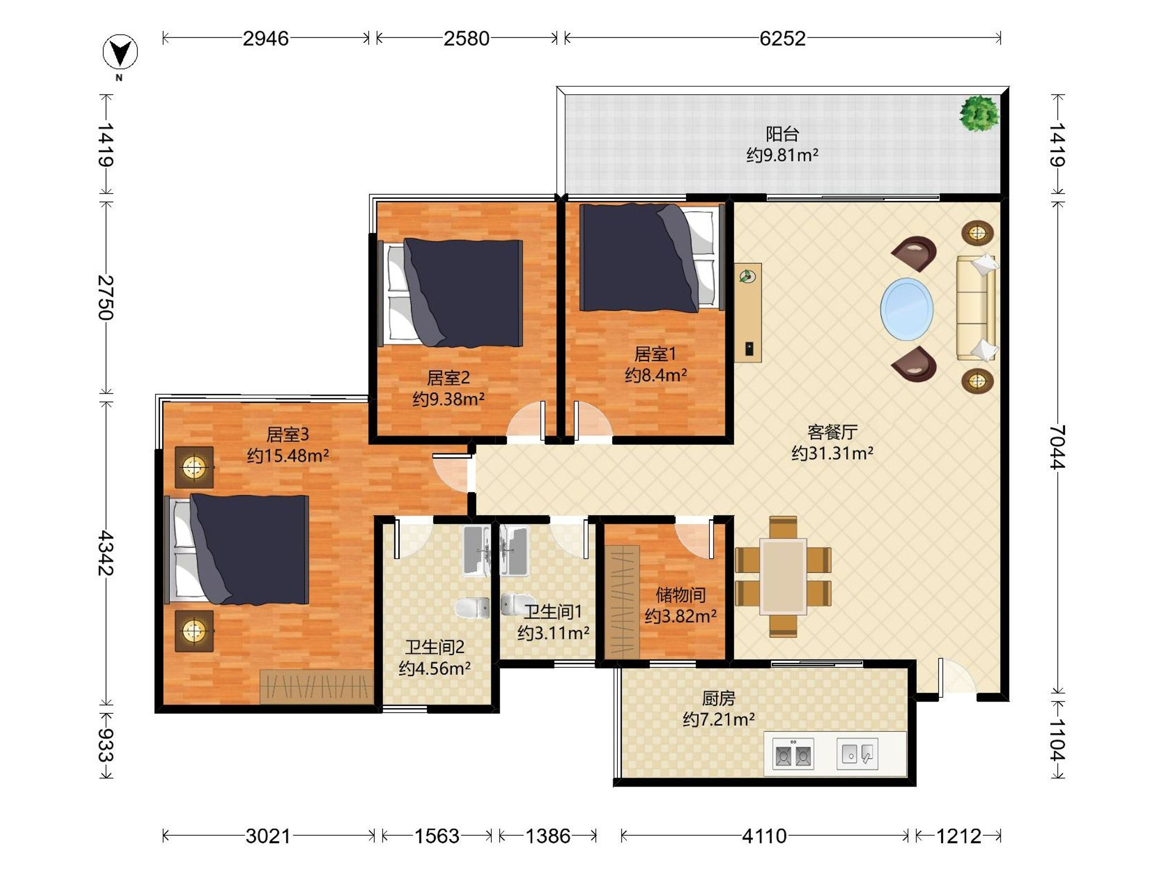 缤纷年华户型图