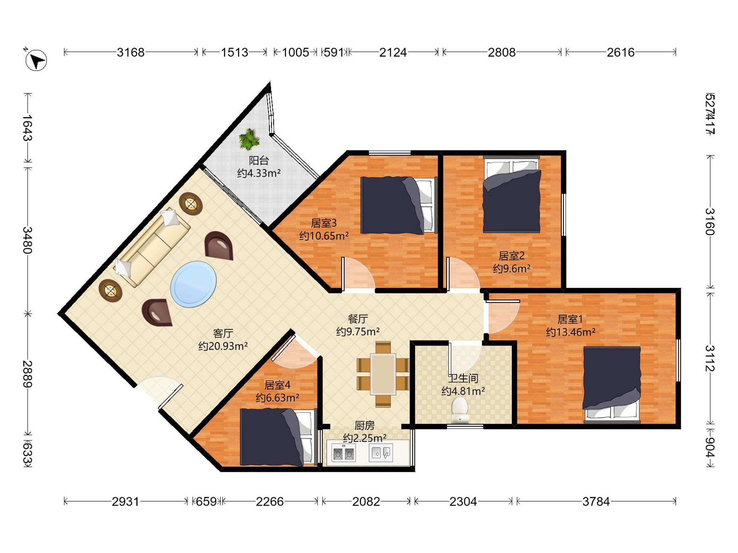 福田中心区地铁口旁居家社区采光通风好