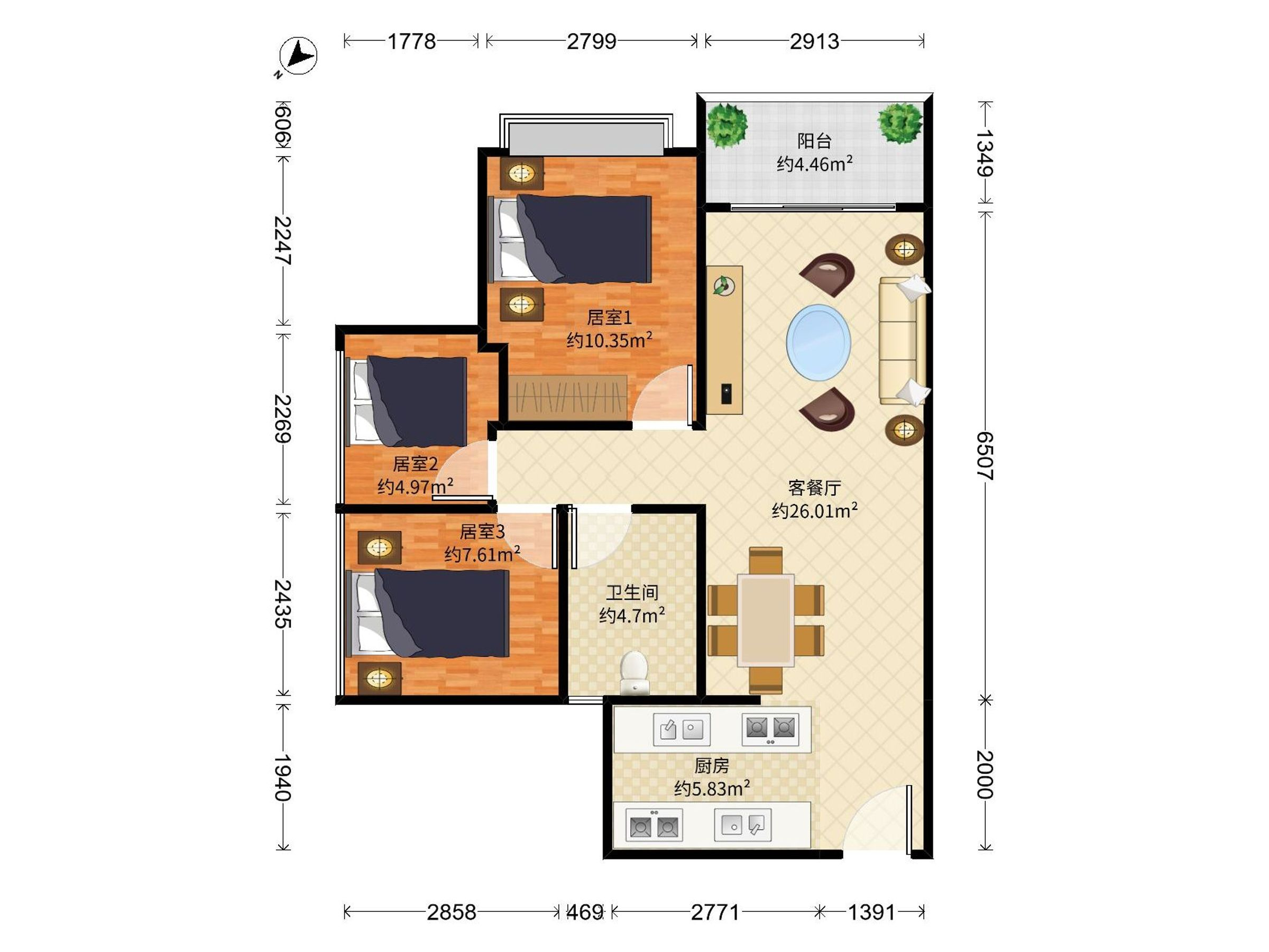 鸿荣源壹成中心二区户型图