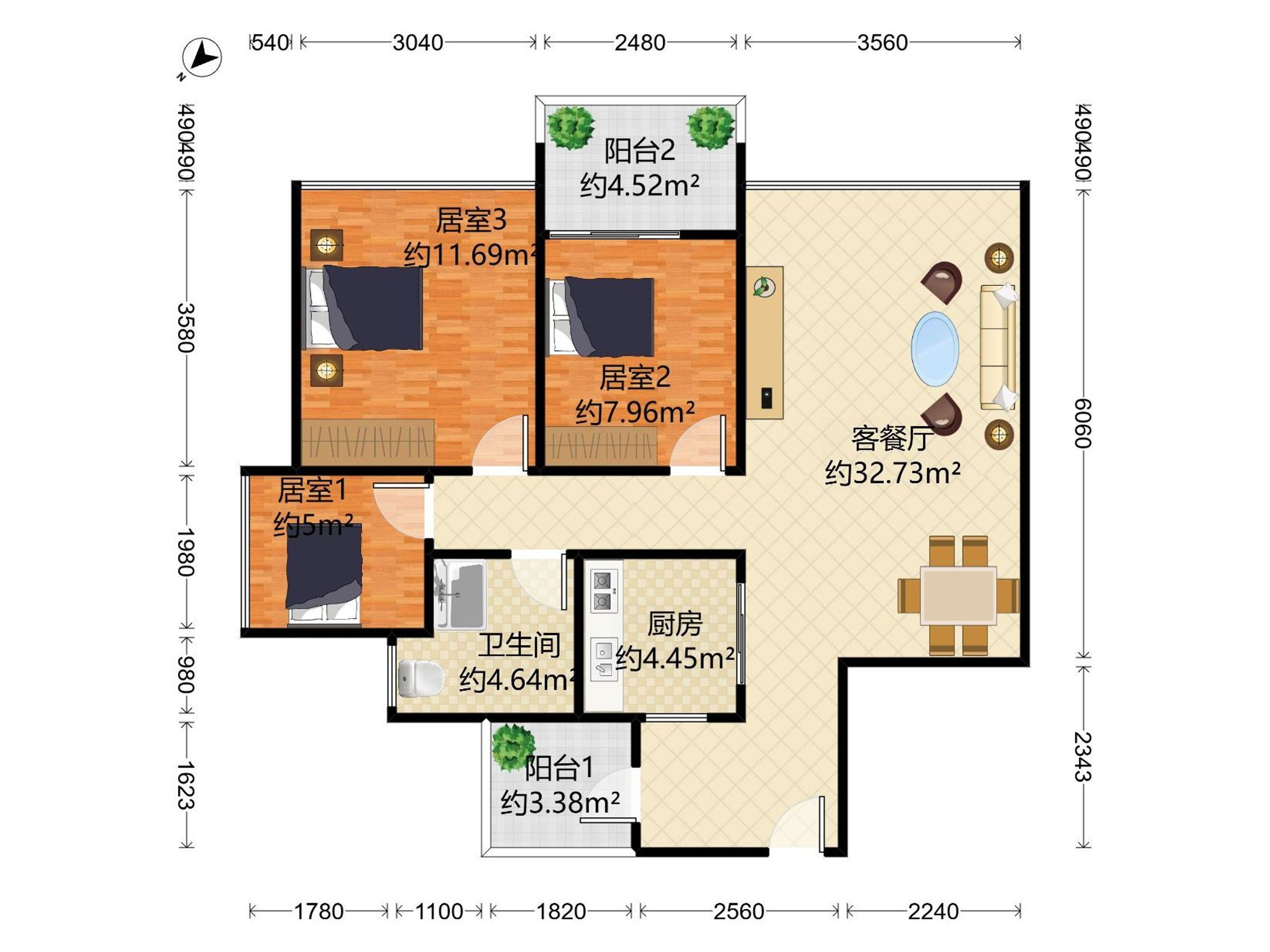 中森双子座公馆户型图