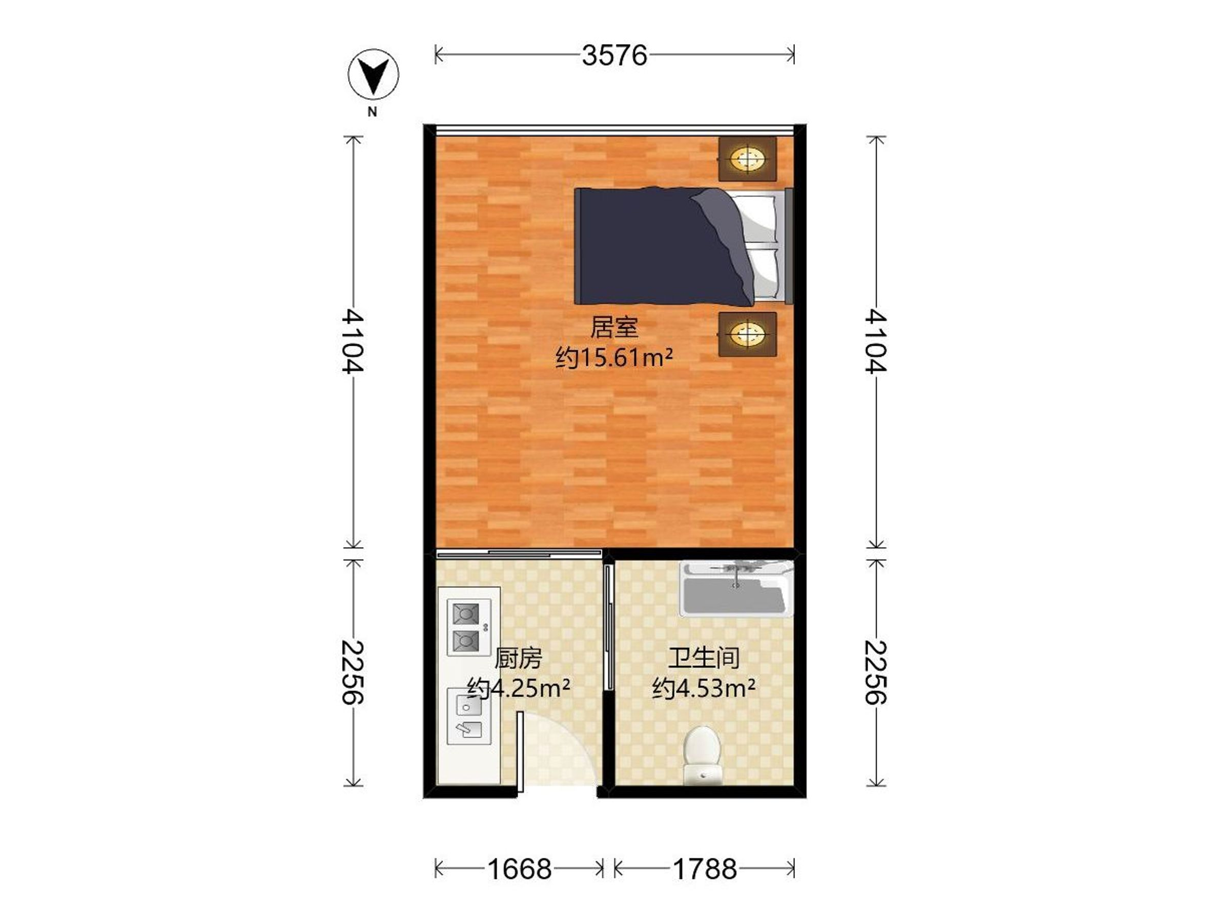 科技园东区12栋单身公寓户型图